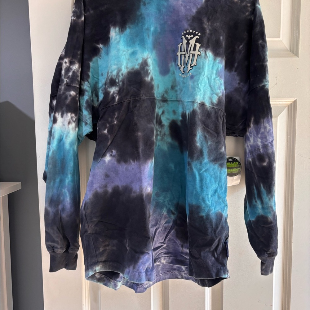 Disney Men’s Tie-Dye haunted mansion, spirit jersey glow in the dark